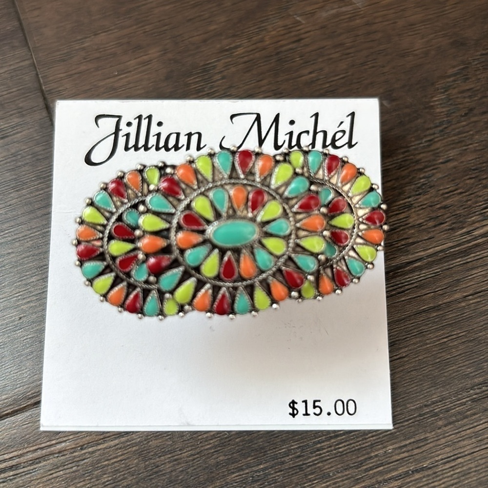 Jillian Michel Treasure Navajo multicolor,concho stretch,silver-tone,Western